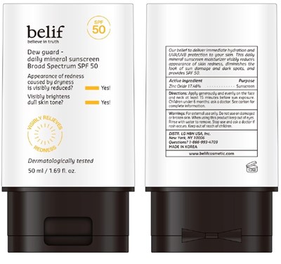 Bottle (Belif Dew Guard Daily Mineral Sunscreen Otc 50ml Bottle Page 0001 Cropped)
